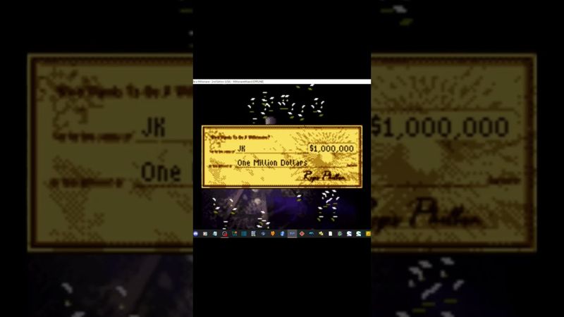 #millionaireshorts - Who Wants to Be a Millionaire US 2nd Edition GBC Million Dollar Win "Cut scene"