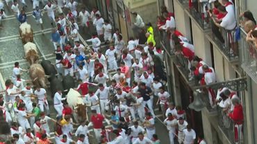 First bull run of San Fermin festival in Pamplona | AFP