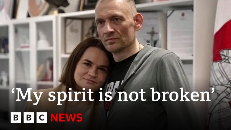 Freed Belarus opposition figure speaks out after five years in prison | BBC News