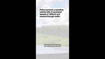 High speed pursuit ends in shocking rollover crash