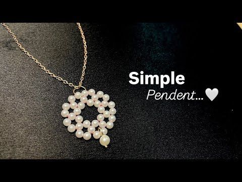 Diy simple beaded pendant tutorial…🤍