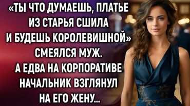 «Ты что думаешь, платье из старья сшила и будешь королевишной» смеялся муж. А едва на корпоративе…