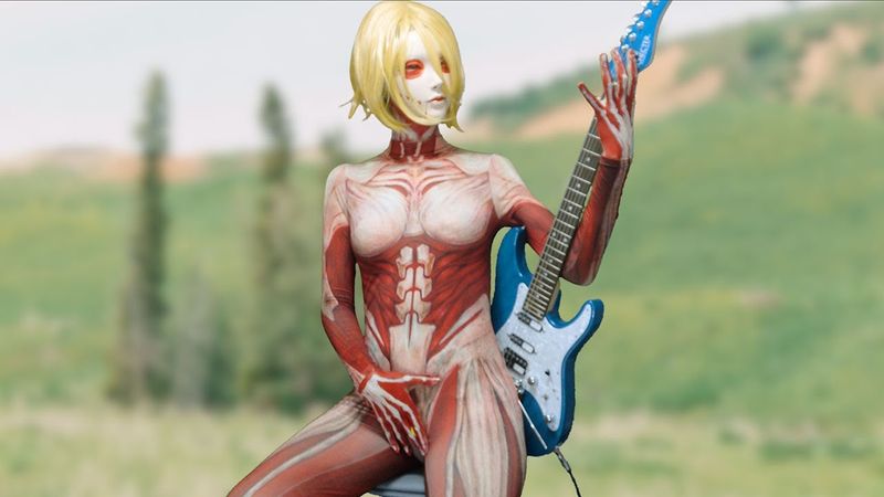 Ahh...Giant Sister.. (attack on titan - Great Escape Guitar Cover)