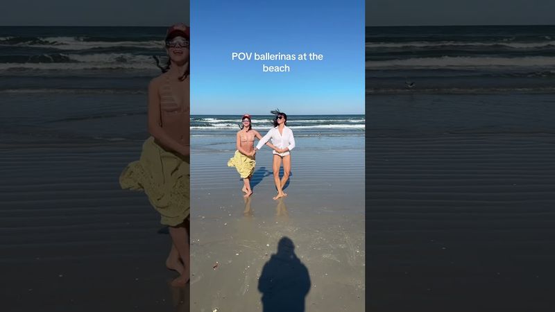 just your regular beach goers 🩰🦢#ballet #beach #swanlake #balletdancer