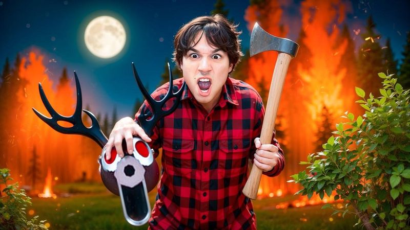 ХОЛИБАМ МЯСОЕД СЪЕЛ ОЛЕНЯ НА ОБЕД!😱 ПРОЖИЛ 500 НОЧЕЙ В ЛЕСУ РОБЛОКС!😭