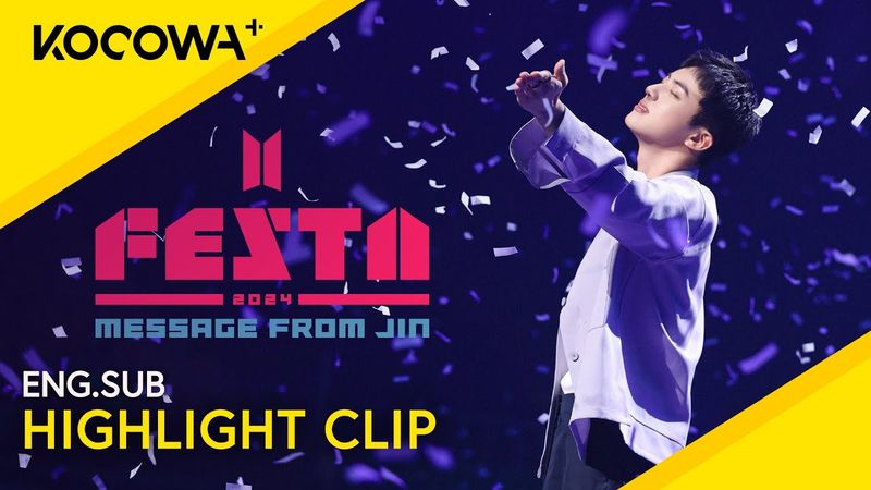 [HIGHLIGHT CLIP] 2024 BTS FESTA: Message from Jin | KOCOWA+