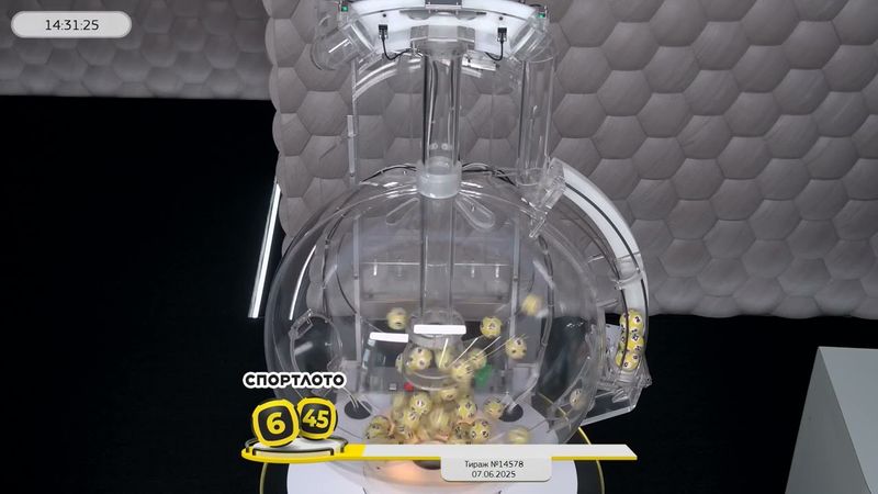 Столото представляет | Лотерея «Спортлото «6 из 45». Тираж № 14578 от 07.06.2025 г.