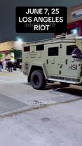 Protesters shout "ICE out of LA" and chase after HSI vehicles leaving...