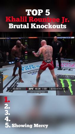 Top 5 Khalil Rountree Knockouts 😳🔥 #top5 #khalilrountree #knockout #u...