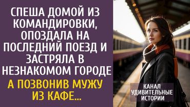 Спеша домой из командировки, опоздала на последний поезд и застряла в чужом городе… А позвонив мужу…