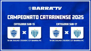 BARRA TV AO VIVO | BARRA FC X AVAÍ | SUB-15 / SUB-17