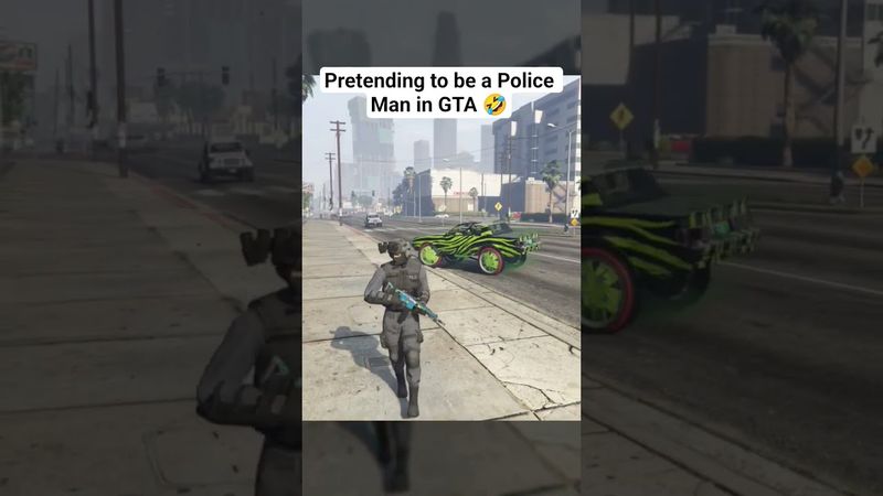 He didn't expect that 😂 #gtaonline #gta5 #gta5online #gtaviral #fail