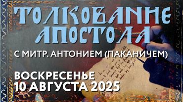 Воскресенье, 10 августа 2025 года. Толкование Апостола с митр. Антонием (Паканичем).