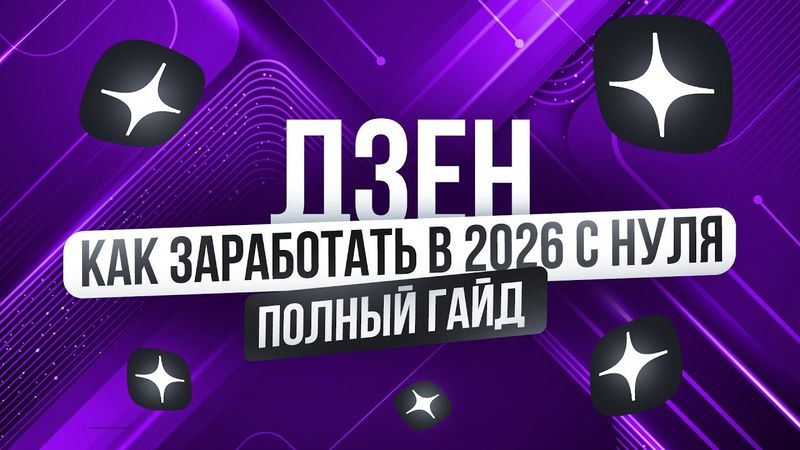 Секретый Способ Зарабатывать на Дзене в 2026 году. Полное Бесплатное Руководство + Нейросети