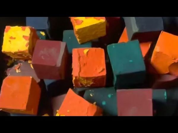 Vibrant Dyed Chalk Cubes