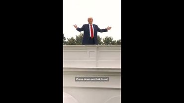 'What are you doing': Trump wanders on White House roof