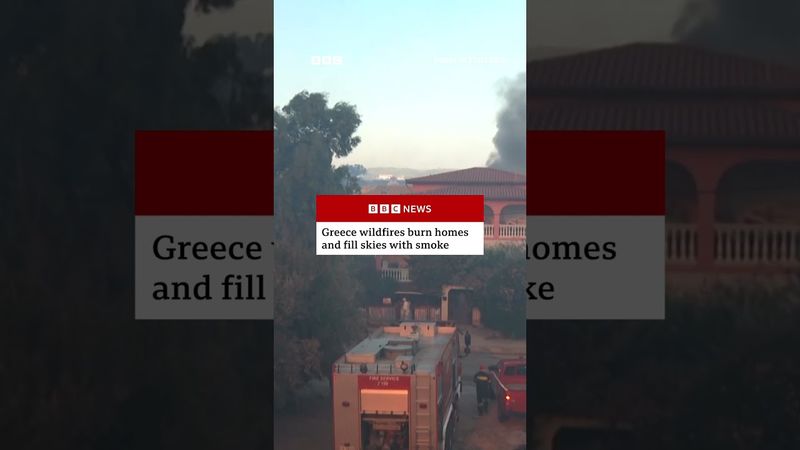 Greece battles wildfires, evacuating residents near Athens. #Greece #Wildfires #BBCNews