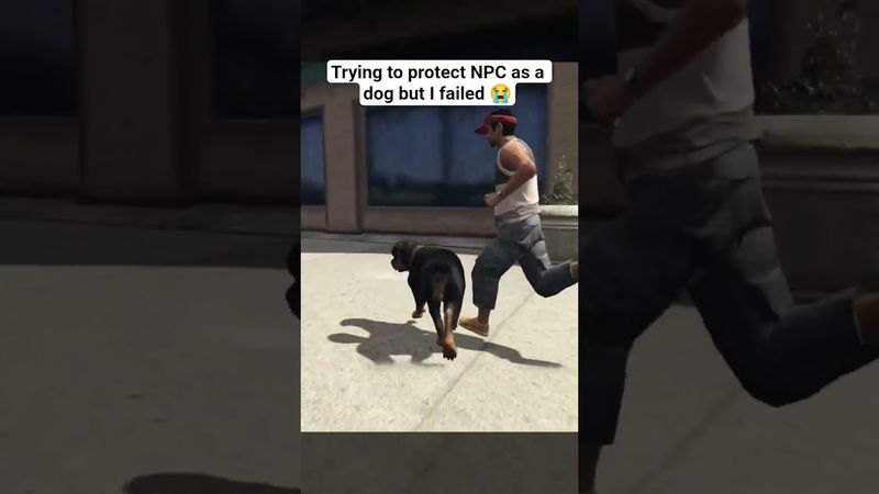 NPC’s loyal dog bodyguard in GTA 🤣 #gtaonline #gta5 #gta5online #gtaviral #fail