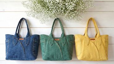 DIY"안입는 청바지" 로 이렇게 "아름다운 토트백" 을 만들 수 있다니 믿을 수  없어!/"new ways" to make tulip tote bag/old jeans