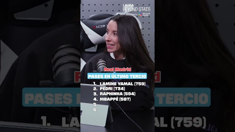 LOS 6 JUGADORES con MÁS PASES en ÚLTIMO TERCIO son...