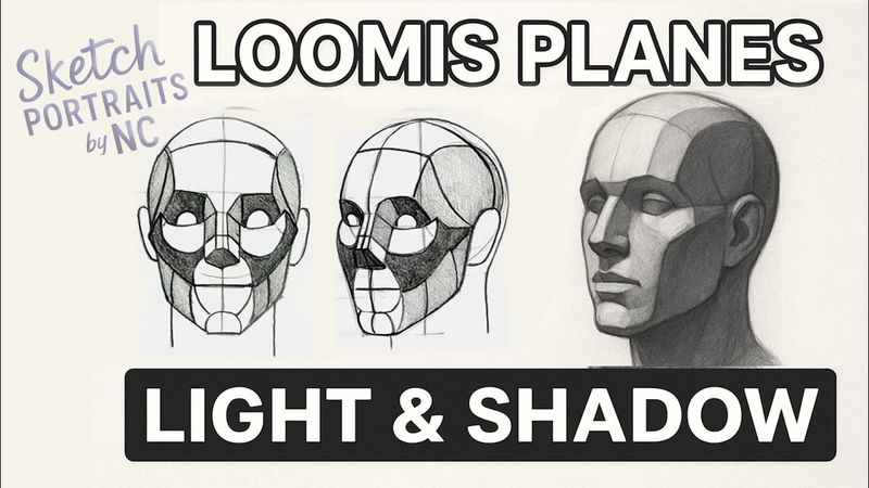 Loomis Method Planes of the Head I How to Draw Light and Shadow  #LoomisMethod #HowToDraw