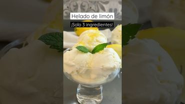 Helado de limón con solo 3 ingredientes 🍋 #postres #heladocasero #recetas