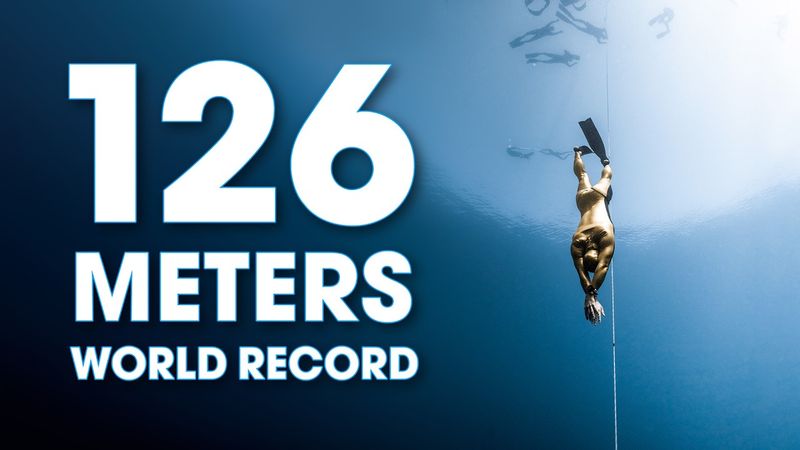 NEW FREEDIVING WORLD RECORD 126m CWTB by Alexey Molchanov