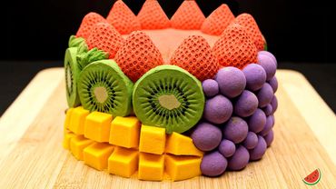 Cutting cake Made of Chalk ASMR(No Talking) Cake Slice ASMR