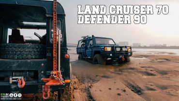 E3S-RC Land Crusier LC70 in a Mud BOG / Defender 90 rc4wd Winch Rescue / 1:10 scale