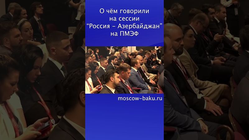 О чём говорили на сессии “Россия - Азербайджан” на ПМЭФ
