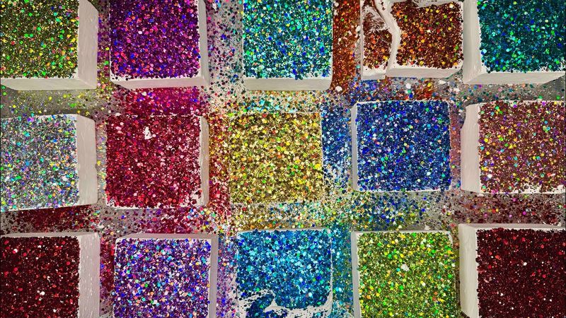 ASMR | 15 Blocks of CMG covered in Glitter