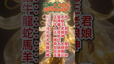 【十二生肖都是哪路神仙轉世】#生肖  #運勢  #玄學 #風水
