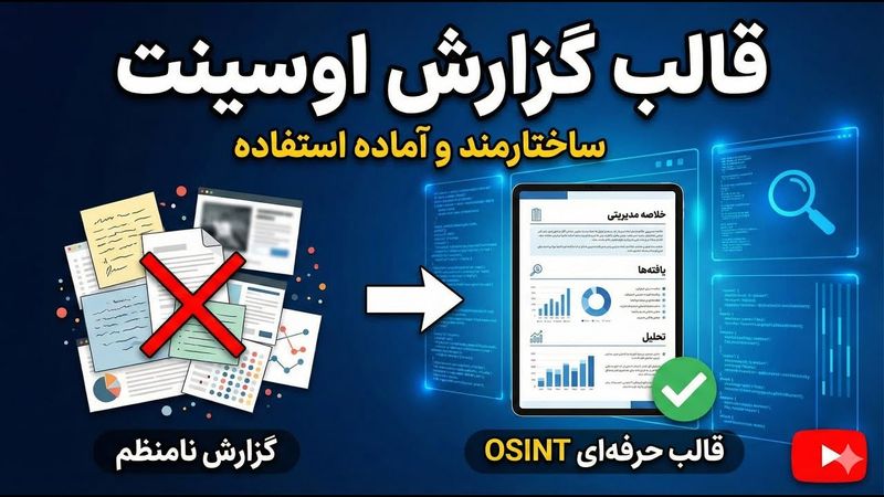 قالب آماده گزارش OSINT: از آشفتگی تا مستندسازی حرفه‌ای 🚀