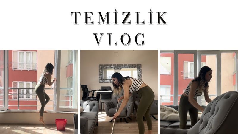 TEMİZLİK VLOG - SALON - CAM SİLME - CLEANİNG - DİP KÖŞE TEMİZLİK