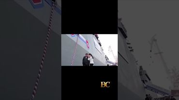 North Korea detains three over warship launch accident, state media reports