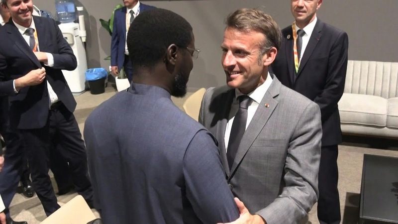 French President Macron meets with Senegalese counterpart Faye in Seville | AFP