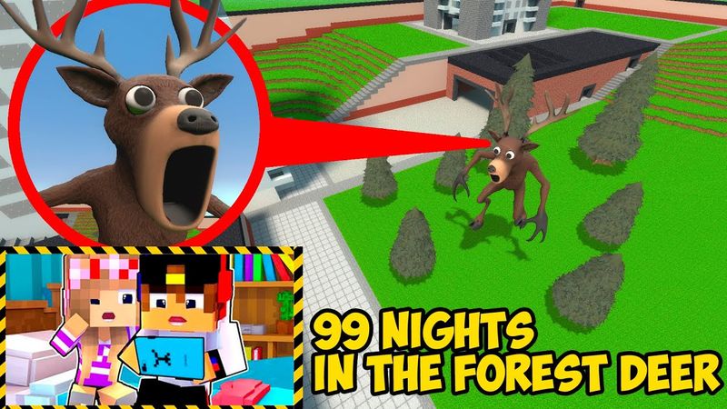 ¡MI DRON GRABÓ A 99 NIGHTS IN THE FOREST DEER EN LA VIDA REAL! MINECRAFT CHICA VIDEO MINECRAFT