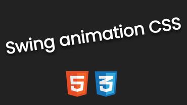 Анимация раскачки для элемента HTML & CSS || Swing animation CSS
