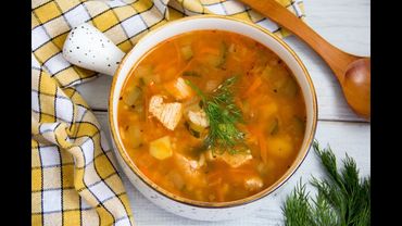 РАССОЛЬНИК С МАРИНОВАННЫМИ ОГУРЦАМИ РИСОМ И КАПУСТОЙ