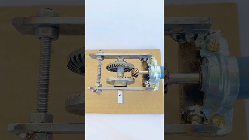 Gear mechanism . Dc motor | #dcmotor #shortvideo #rotation #gear #school #automobile#motor #1billion