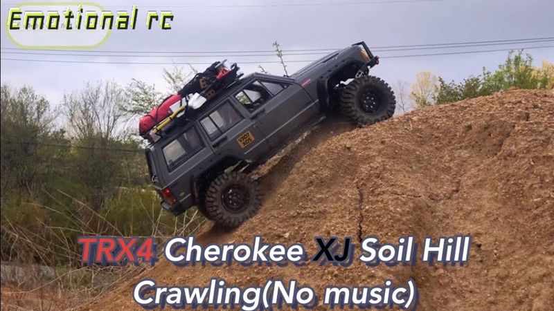 Traxxas TRX4 Jeep Cherokee Xj Soil hill Crawling & off road Trail (No Music) 4X4 Rc car