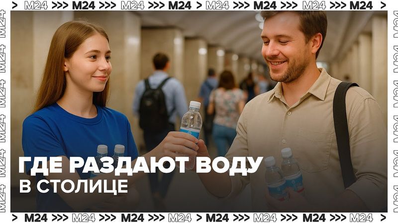 Москвичам и туристам рассказали, где раздают воду в столице — Москва 24