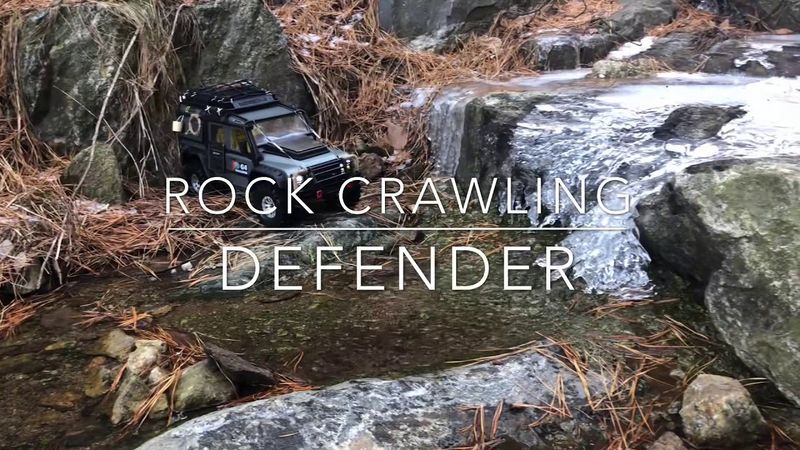 Traxxas TRX4 Defender Rock crawling( ice valley water)Rc car