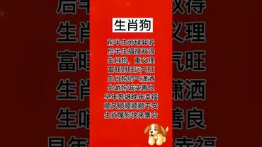 《生肖狗》生肖書狗快來集合！#正能量 #運勢 #人生感悟 #生肖 #十二生肖 #情感 #玄學 #風水 #命理 #國學文化 #民間傳說 #中華文化