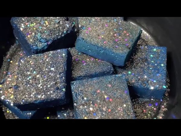 Glittery Blue Soft Gym Chalk Blocks