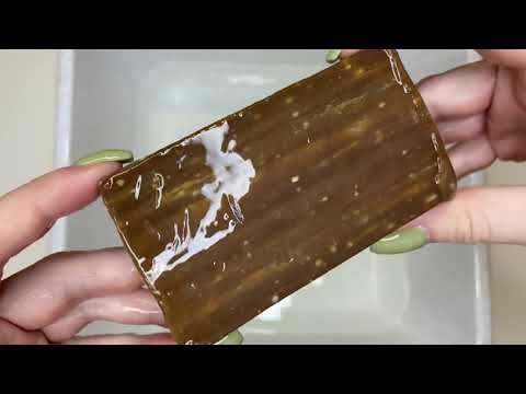 ASMR 🪵 Tar soap | АСМР 🪵 Мыление дегтярного мыла