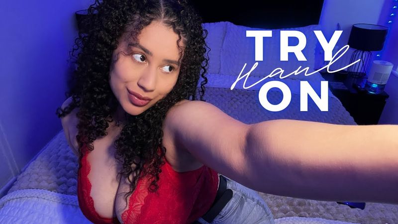 [4K] SEE THROUGH HAUL + 36F CUP | RED LINGERIE