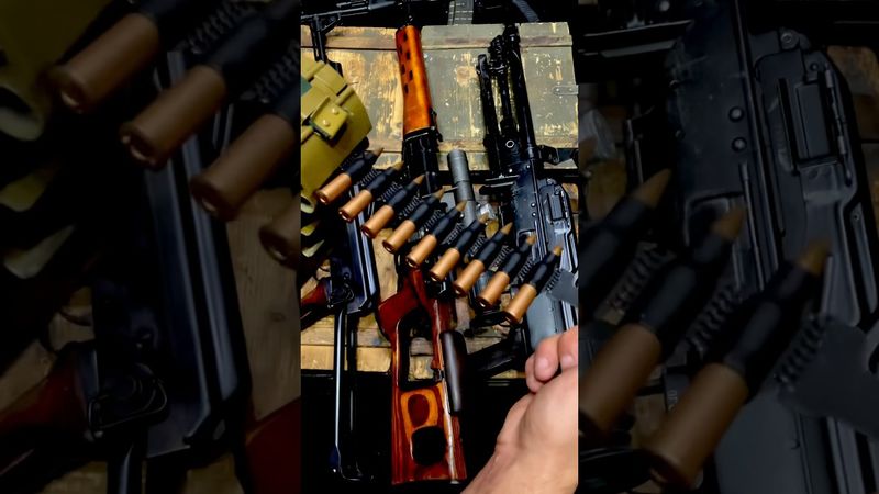 ‏The Holy Trinity of Soviet Steel: Dragunov, PKM & AK #shorts #youtubeshorts #shortsvideo #asmr