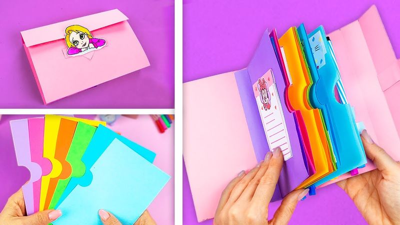 Как сделать Мини папку с Файлами? DIY Блокнот органайзер папка для записей Канцелярия своими руками