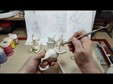 🦕🦖Ватная игрушка ДРАКОША СРЕДНЕНЬКИЙ    Урок 9   Тонировка и роспись